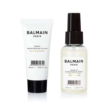 Set Balmain Professionnel Signature Foundation, Toate tipurile de par, Argan Elixir 20ml, Spray pentru par 50ml
