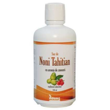 Suc Organic Noni Tahitian (aroma de Zmeura) Adams Vision 946 ml