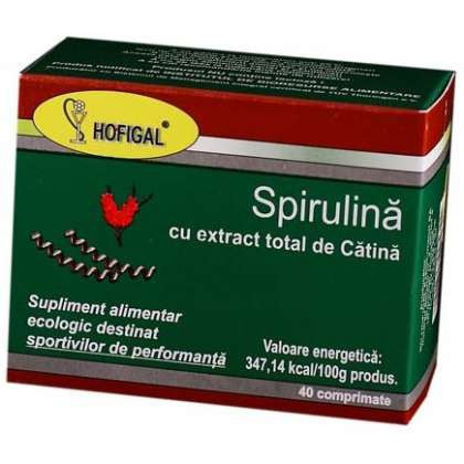 Spirulina cu Catina Hofigal 40 comprimate