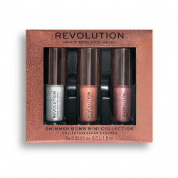 Set Luciu de buze Makeup RevolutionLip Shimmer Bomb Mini Collection