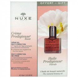 Set Nuxe Creme Prodigueuse Boost, Crema pentru fata pentru ten normal 40 ml, Ser anti-imbatranire 10 ml