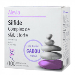 Silfide Complex de Slabit Forte Alevia 100 comprimate + Ceai de Slabit Cadou
