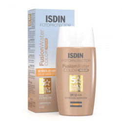 Crema de protectie solara pentru fata cu SPF 50 Isdin Fusion Water Color, 50 ml