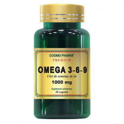 Omega 3 6 9 ulei de in 1000 mg Cosmopharm Premium