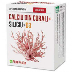 Calciu din corali cu Siliciu si D3 Parapharm 30 capsule