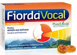 Fiorda Vocal cu aroma de portocale, 30 comprimate, Plant Extrakt