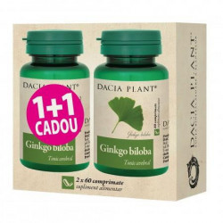 Ginkgo Biloba 100 mg Dacia Plant 60+60 comprimate