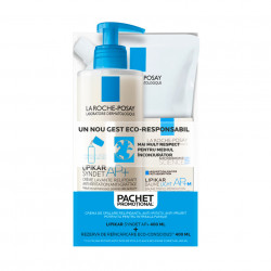 Pachet Crema de spalare Lipikar Syndet AP+, 400 ml + Rezerva, 400 ml + Balsam Lipikar Baume Light AP+M, 15 ml, La Roche-Posay