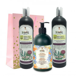 Set Bunica Agafia Sampon siberian impotriva caderii parului 550ml +Balsam Impotriva Caderii Parului 550ml +Sapun Nutritiv 500ml