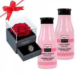 Set cadou Aquolina Wild Strawberry, Cutie Tip Sertar cu Trandafir Criogenat