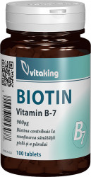 Vitamina B7 (Biotina) 900 mcg Vitaking 100 tablete