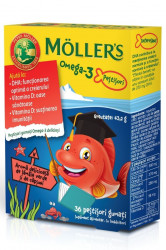 Omega-3 Pestisori 36 jeleuri Mollers