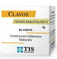 Clavos Crema keratolitica pentru inlaturarea bataturilor TIS Farmaceutic 4 g