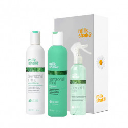 Kit tratament revigorant pentru par Milk Shake Sensorial Mint Sampon 300 ml + Balsam 300 ml + Tratament 250 ml