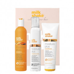 Kit pentru hidratare intensiva Milk Shake Moisture Plus Sampon 300 ml + Balsam 250 ml + Balsam spuma 200 ml