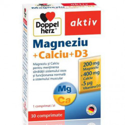 Magneziu plus Calciu si D3 DoppelHerz 30 tablete