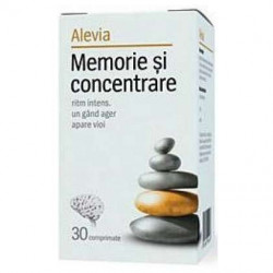 Memorie si concentrare pentru adulti Alevia 30 comprimate