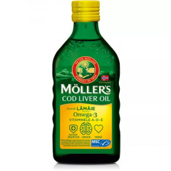 OMega 3 ulei ficat de cod cu aromă de lămâie 250 ml Moller's