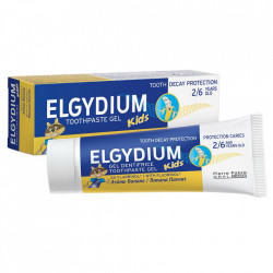 Pasta de dinti pentru copii cu aroma de banane, 2-6 ani, Elgydium Kids
