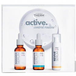 Set Active Control Routine, Synergy Therm, Serum Radiance Vitamina C Lipozomala, 30 ml + Ser Hidratant Acid Hialuronic, 30 ml + Serum Revive Retinal 0.05%, 30 ml