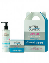 Set Beauty box hranitoare cu ser de vipera Retinol Complex: crema de fata 50 ml si lapte de curatare faciala 200 ml.
