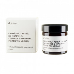 Crema hidratanta multi-activa de noapte cu ceramide si hyaluron Sabio pentru ten normal
