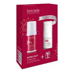 Pachet Biotrade Acne Out Crema activa pentru ten acneic, 30 ml, Spuma de curatare pentru ten acneic, 20 ml