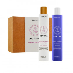 Set pentru par vopsit Kemon Actyva Colore Brillante, Sampon 250 ml + Sampon 250 ml