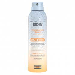 Spray transparent de protectie solara pentru corp Isdin Wet Skin, SPF 50, 250 ml