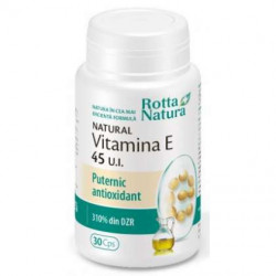 Vitamina E naturala 45 UI Rotta Natura 30 capsule