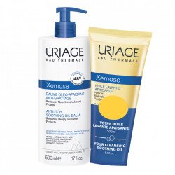 Pachet Uriage Xemose: Balsam oleo relipidant, 500 ml + Ulei de curatare, 200 ml