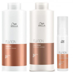 Set pentru reparare intensa Wella Professionals Fusion, Sampon 1000 ml + Balsam 1000 ml + Tratament 70 ml