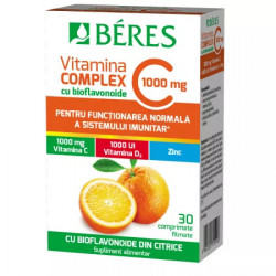 Vitamina C Complex cu bioflavonoide 30 comprimate filmate Beres