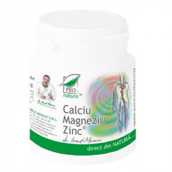 Calciu, Magneziu, Zinc, 150 capsule, Pro Natura