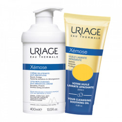 Pachet Uriage Xemose: Crema relipidanta, 400 ml + Ulei de curatare, 200 ml
