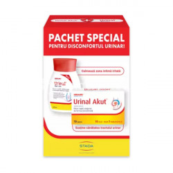 Pachet Urinal akut, 10 capsule + Urinal gel intim, 200 ml, Walmark