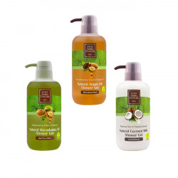 Set Cadou Eyup Sabri Tuncer Gel de dus Cocos 600 ml + Gel de dus Macadamia 600 ml + Gel de dus Argan 600 ml