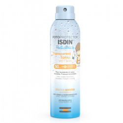Spray transparent de protectie solara pentru copii cu SPF 50 Isdin Wet Skin, 250 ml