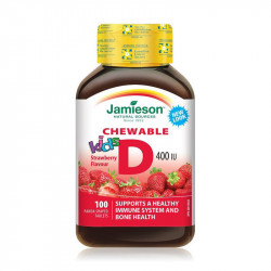 Vitamina D3 400UI kids cu aroma de capsuni,tablete masticabile, Jamieson