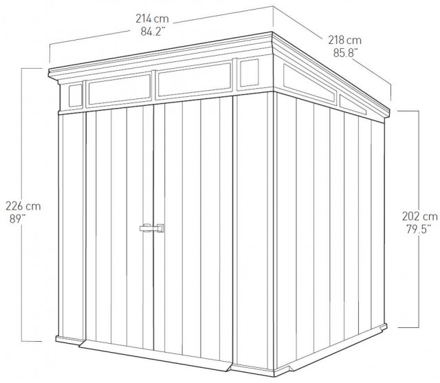 Casuta gradina Keter Artisan 7x7 cu usa dubla