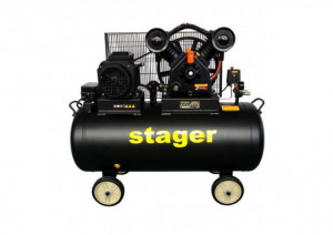 Compresor aer Stager HMV0.6/200-10 200L, 10bar, 600L/min, trifazat