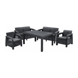 Set mobilier gradina graphite Keter Bahamas Fiesta