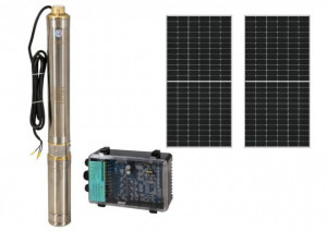 Progarden Pachet 3TSC3.5-50-48/500 Pompa submersibila 1", solar, 500W/48V, MPPT, 50m, 3.5mch, multietajata, apa curata + 2 x SP460M-72H Panou fotovoltaic