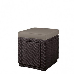Scaun cu perna Curver Cube maro sau gri