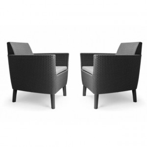 Set doua fotolii graphite Keter Salemo
