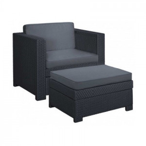 Set mobilier gradina Curver Provence Chillout gri