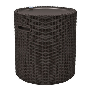Cutie depozitare rotunda maro Keter Cool Stool