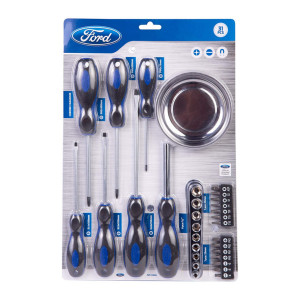 Set surubelnite 31 piese, 3 x fixe, 3 x philips, 23 biti Ford Tools FHT-C-0004