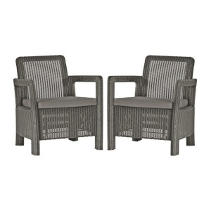 Set 2 scaune gradina graphite Keter Tarifa