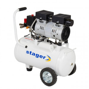 Compresor silentios Stager HM24JW-0.55, 0.75CP, 24L, 8BAR